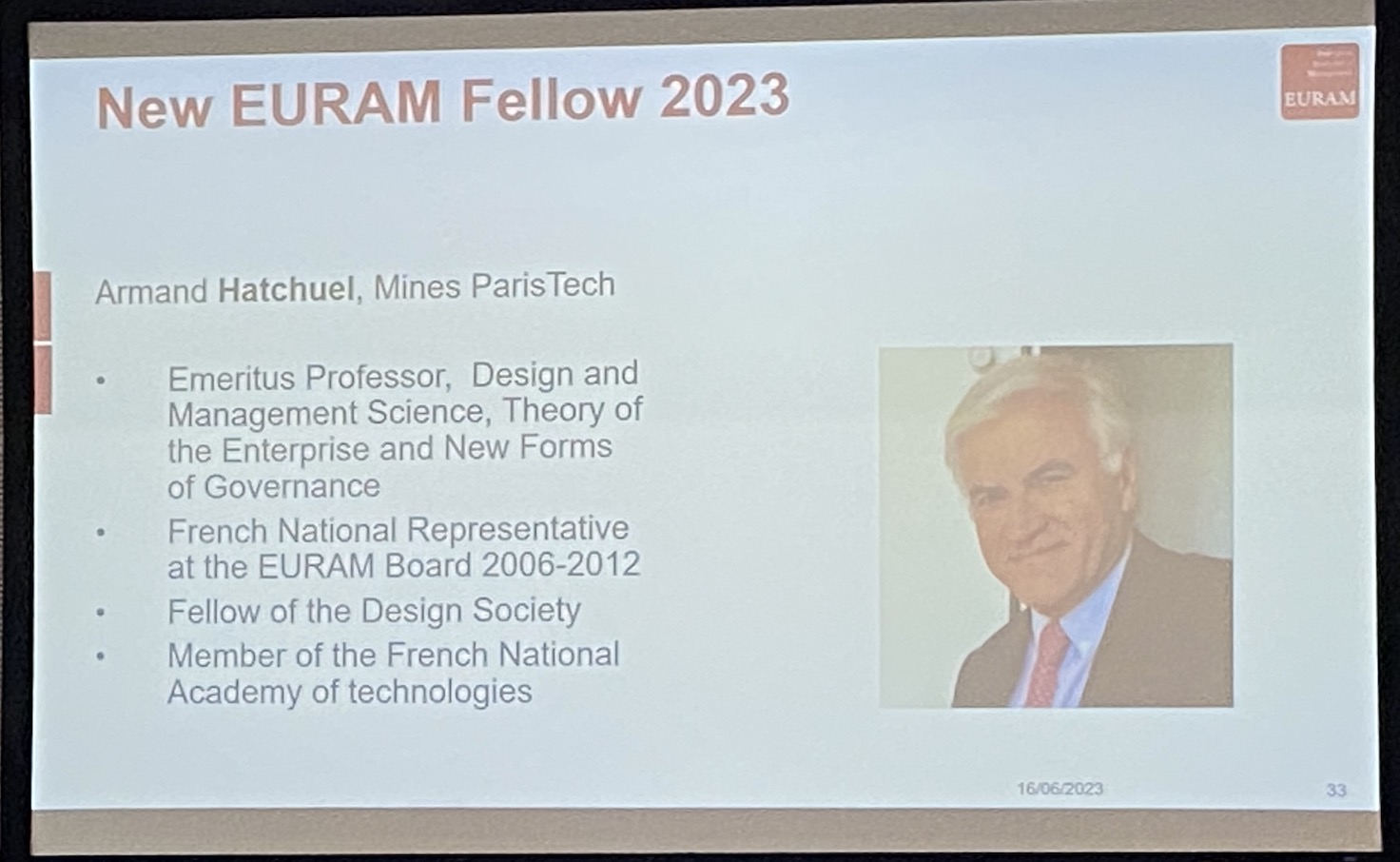 New EURAM Fellow 2023
